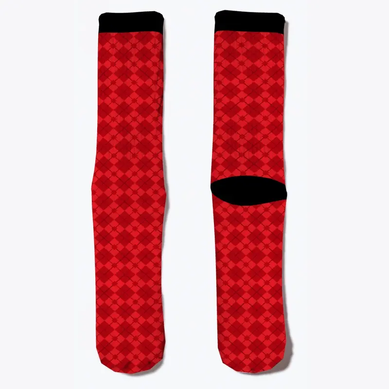 Red Pattern Socks