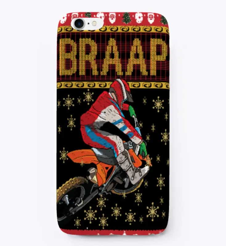 Motocross Ugly Christmas Phone Case